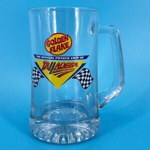 glass beer mug Golden flake Talladega Super Speedway 2000s vintage